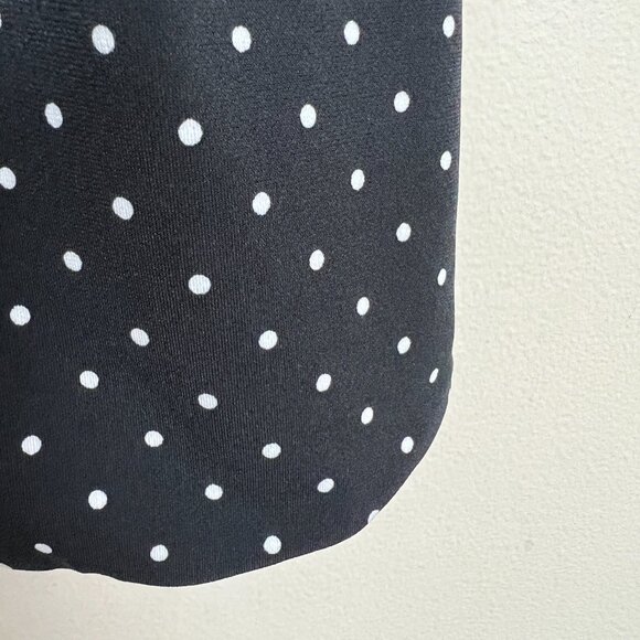 Reversible Tank Top Womens Large Black White Polka Dot Solid Sleeveless V-Neck - Picture 7 of 10